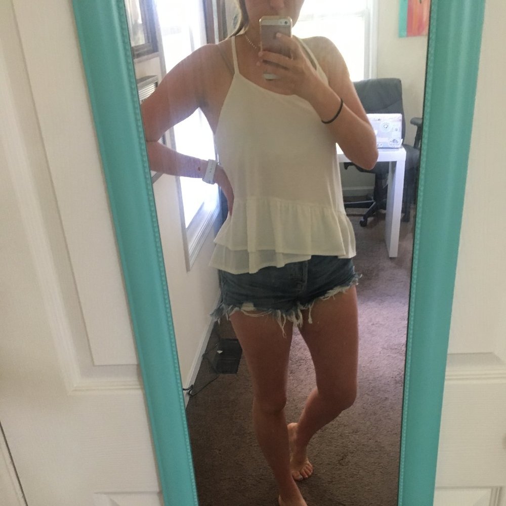 Cream Tank Top